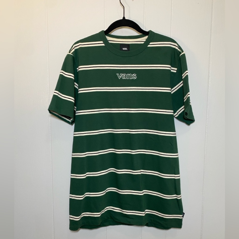 Vans Forest Green Striped Tee